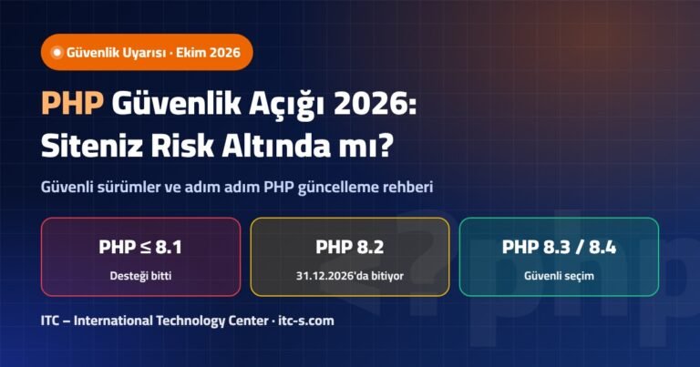PHP Güvenlik Açığı 2026: Sitem Risk Altında mı, PHP Sürümü Nasıl Güncellenir?